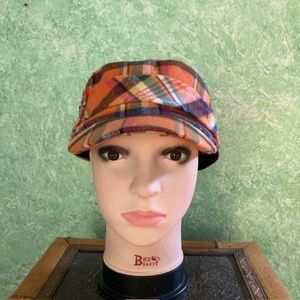 ORANGE PLAID newsboy unisex hat